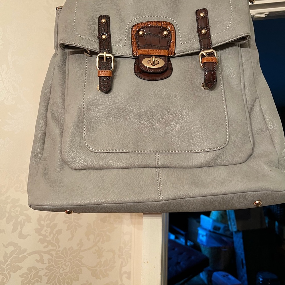 Black rivet travel bag/ back pack